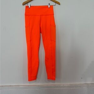Fabletics Powerhold Flash Orange High-Waist Leggings
